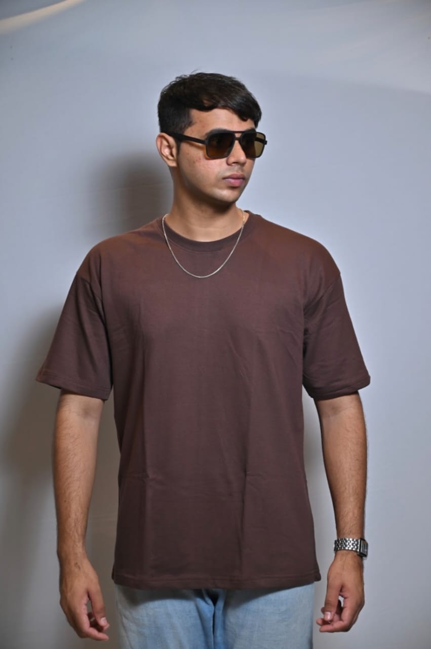 Brown oversized tee