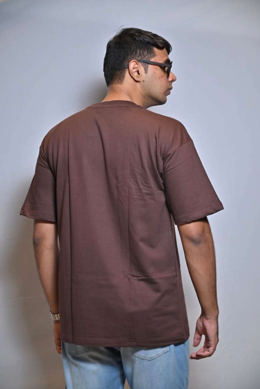 Brown oversized tee